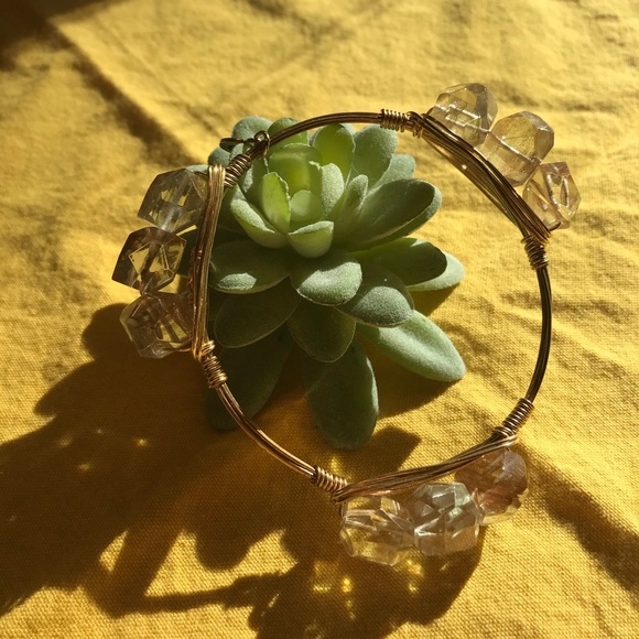 Bourbon And Boweties Gold Bangle Bracelet - Picture 4 of 8